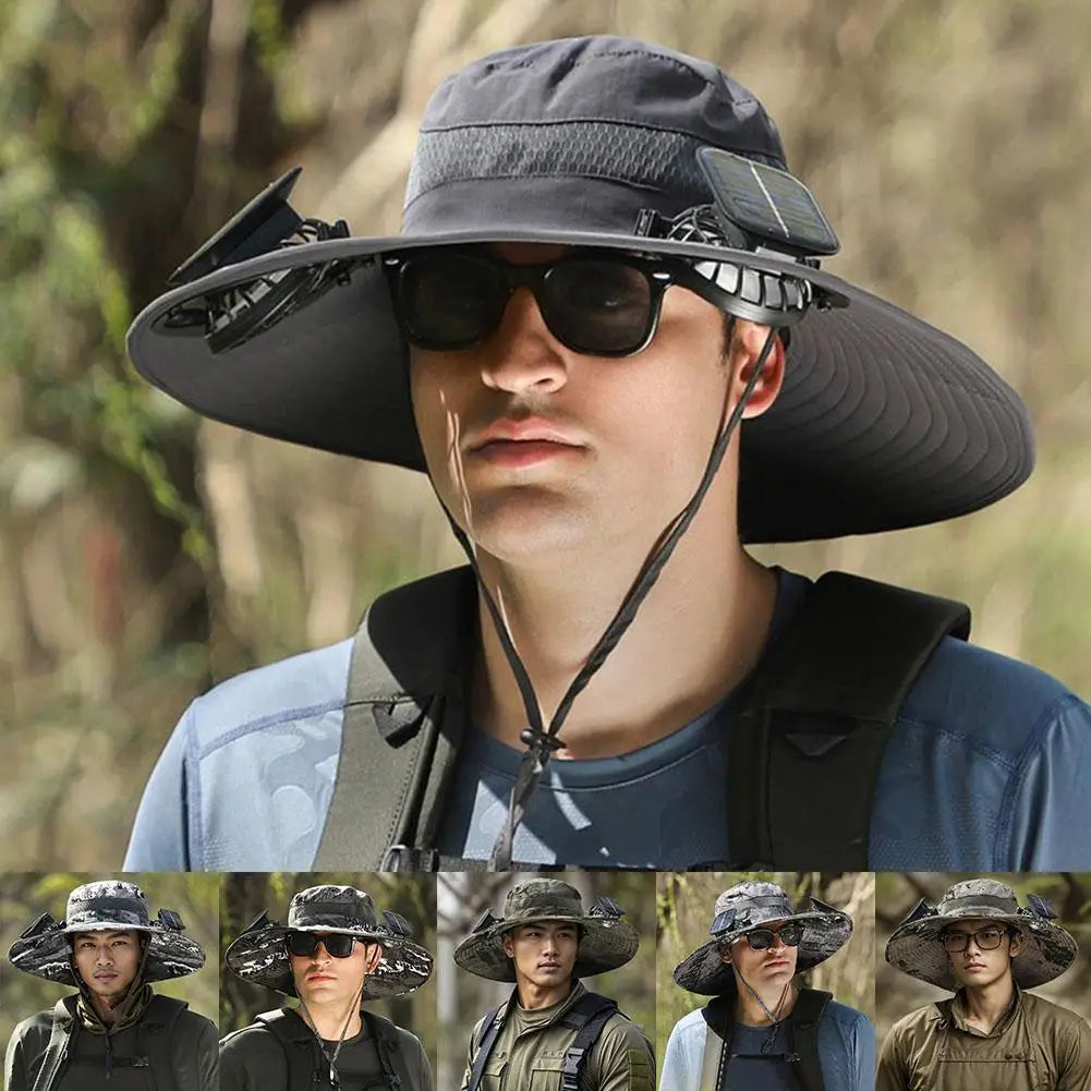 AirDome™ Hat Solar Fan Cap Portable Solar Charging Cap with Fan Suitable