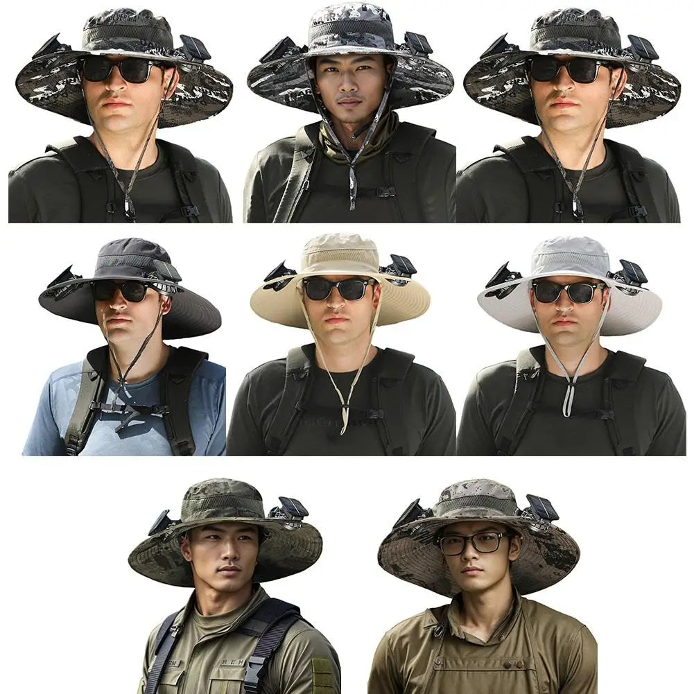 AirDome™ Hat Solar Fan Cap Portable Solar Charging Cap with Fan Suitable