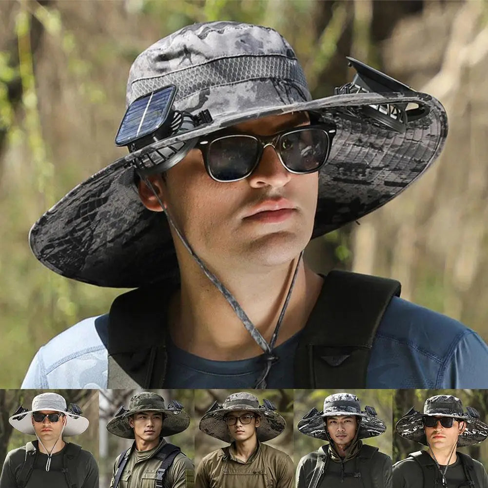 AirDome™ Hat Solar Fan Cap Portable Solar Charging Cap with Fan Suitable