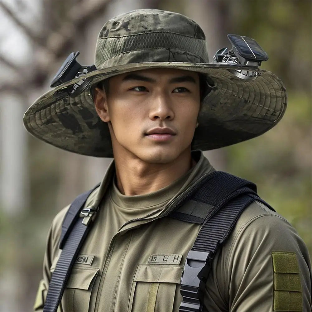 AirDome™ Hat Solar Fan Cap Portable Solar Charging Cap with Fan Suitable